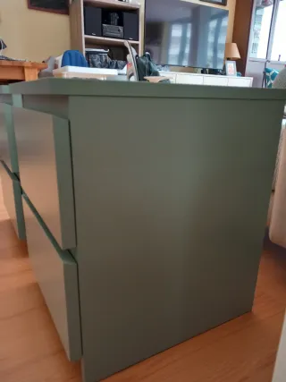 2 Mesas de Noche Cajones Ikea verde