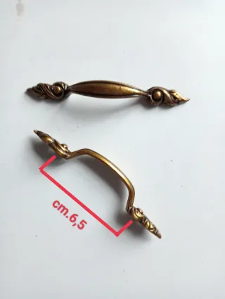 6 Maniglie per mobili antichi oro valenza