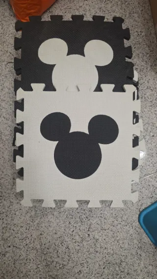 Puzzle suelo mickey mouse disney 10 piezas b/n