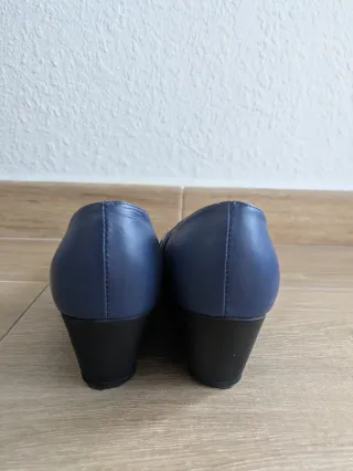 Bailarinas con cuña azules