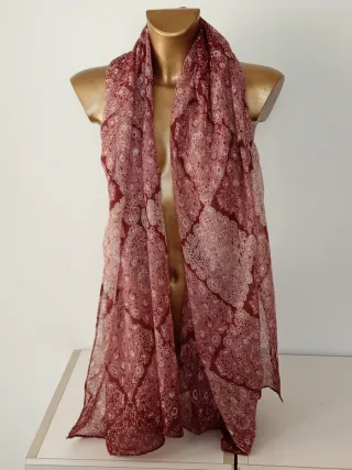 Sciarpa viscosa toni Borgogna