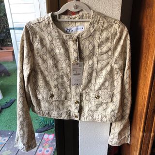 Chaqueta de vestir estilo torera estampada