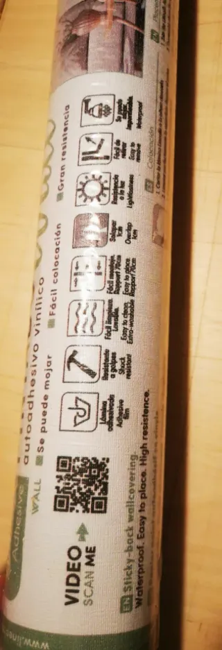 Papel pintado vinílico autoadhesivo
