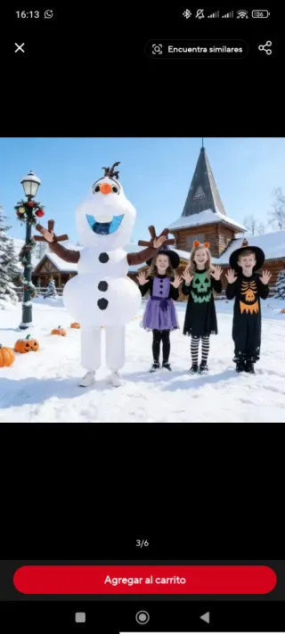 Disfraz hinchable de Olaf