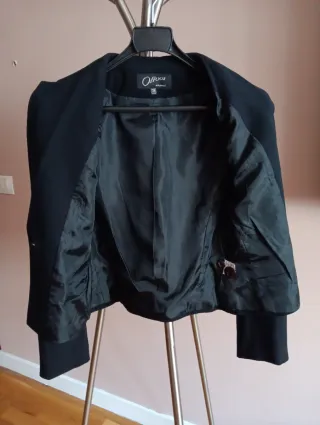 Chaqueta negra mujer americana blazer