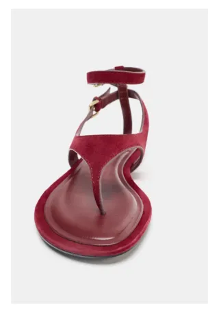 Sandalias ante color rojo