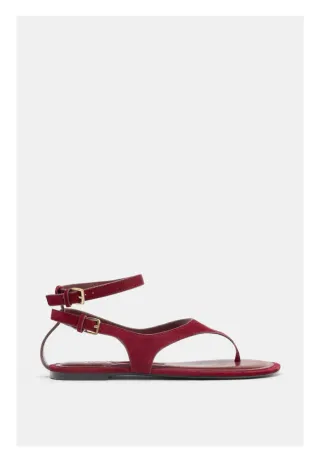 Sandalias ante color rojo