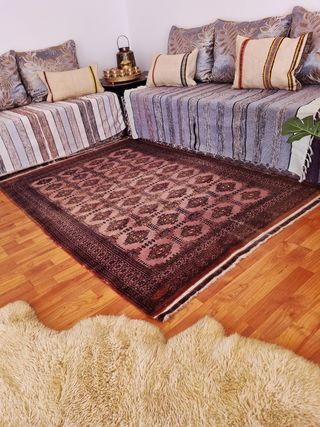 Tappeto persiano annodato a mano con seta