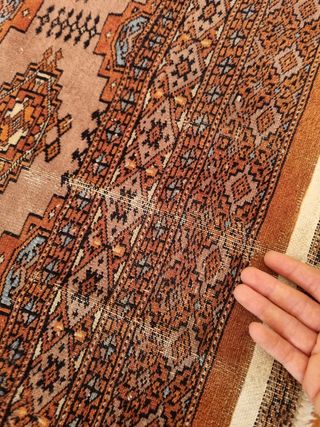 Tappeto persiano annodato a mano con seta