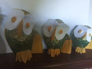 Preziosi gufi in legno