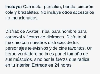 Disfraz avatar adulto