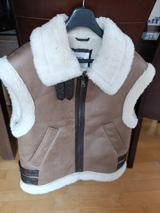 Chaleco Aviador Shearling/Borreguito (IMPECABLE)