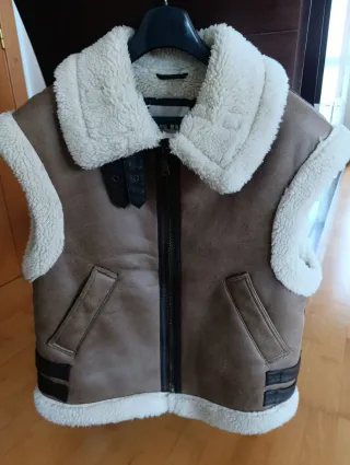 Chaleco Aviador Shearling/Borreguito (IMPECABLE)