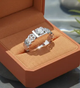 Anillo chapado en plata