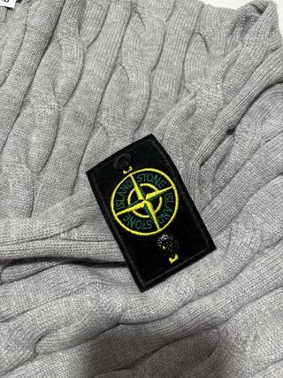 Jersey Stone Island Gris Cable Knit