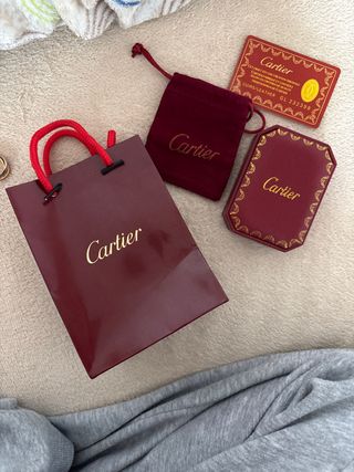 Borsa e scatola per anelli Cartier