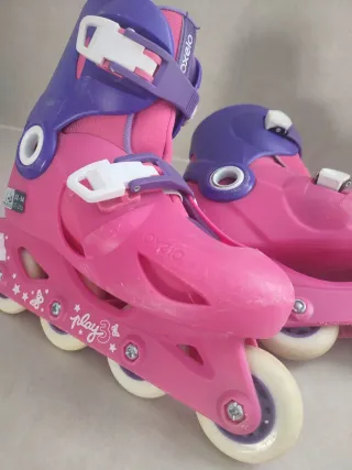 Patines Oxelo Niña Talla 32-34 Rosa/Morado