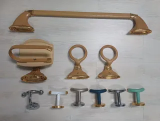 Set de baño de 4 piezas,regalo 6 percheros