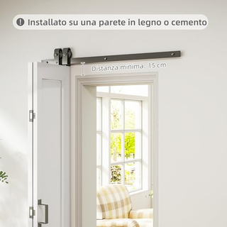 Porta Scorrevole a Libro 70x210 cm, Porta Pieghevo