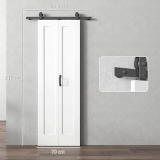 Porta Scorrevole a Libro 70x210 cm, Porta Pieghevo