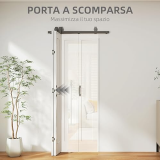 Porta Scorrevole a Libro 70x210 cm, Porta Pieghevo