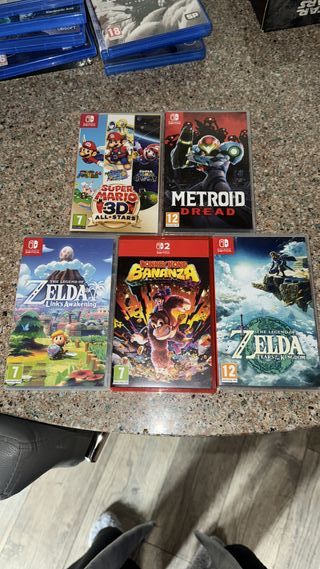 Lote giochi Nintendo Switch Zelda Mario Donkey
