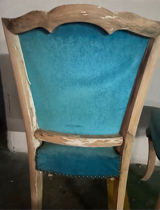 Pareja sillones siglo XVI XIV madera antigüedad