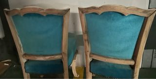 Pareja sillones siglo XVI XIV madera antigüedad