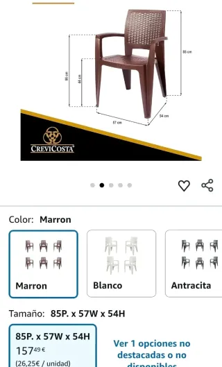 Set 5 Sillas CREVICOSTA Calidad