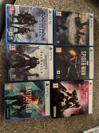 Lote juegos PS5 God of War Spider-Man COD BF