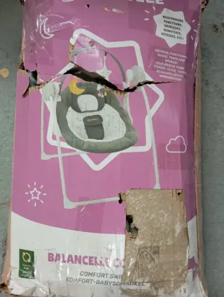 Hamaca bebé columpio gris