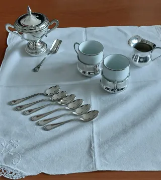 Set da caffè silver plated