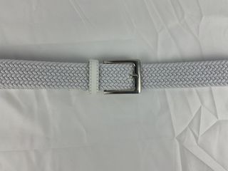 Cinturón elástico blanco trenzado