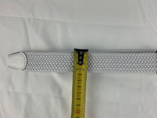 Cinturón elástico blanco trenzado