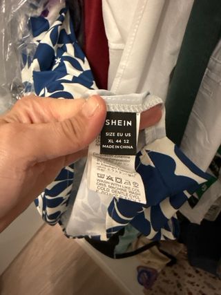 Vestido azul estampado casual bautizo comunión