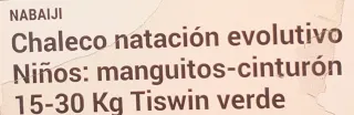 Chaleco natación infantil Nabaiji niñ@s 2-6 años
