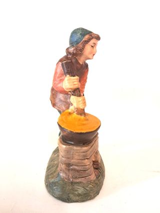 Presepe 10 cm cuoco al paiolo CARTAPESTA