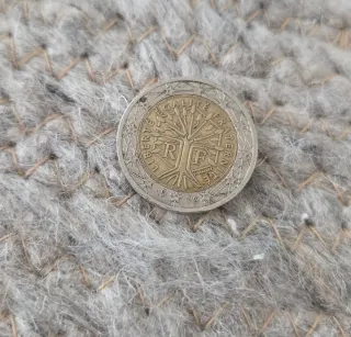 Moneda 1 Euro Francia 1999 Árbol Vida