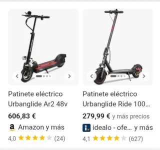 Patinete eléctrico Urban Glide Ar2 48v 500W