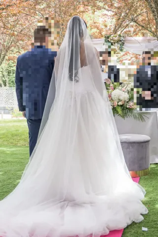 Vestido de novia, blanco, semi nuevo.