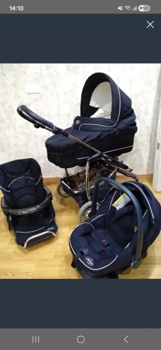 Carrito de bebé 3 piezas