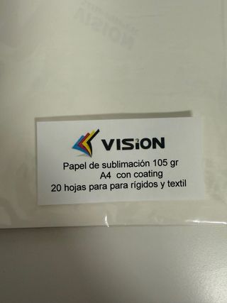 Papel de sublimacion + papel protector