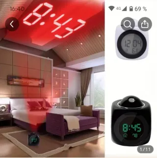 Despertador proyector de hora