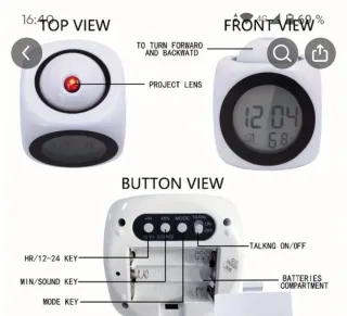 Despertador proyector de hora