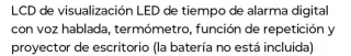 Despertador proyector de hora