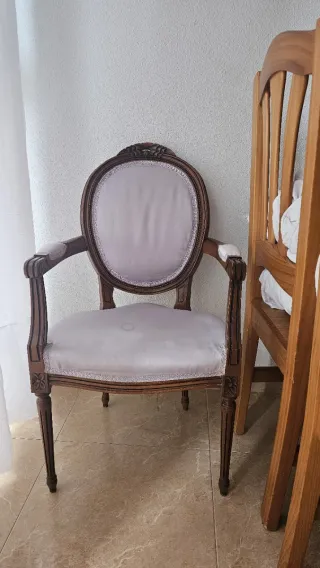 Sillon Luis XVI para niña Isabelino, rosada,