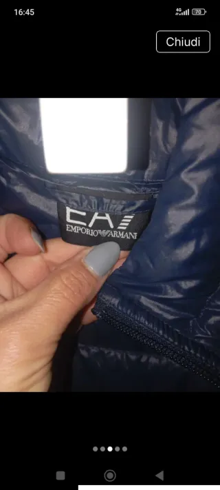 Piumino 100 grammi  EA7,donna,tg.XS