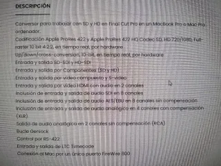 Convertidor Señal AJA io HD