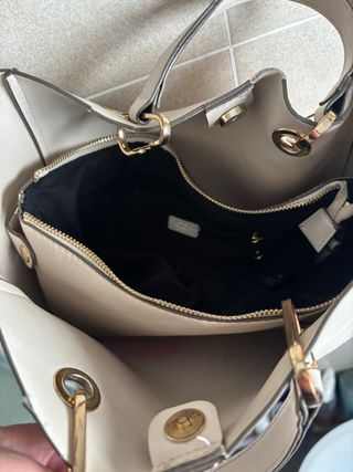 Bolso Parfois Beige con Correa Marrón