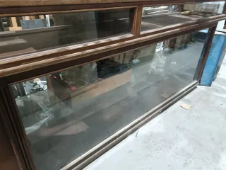 Mostrador Vitrina Expositor Antigua Madera Cristal